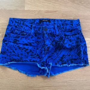 JBrand animal print denim shorts